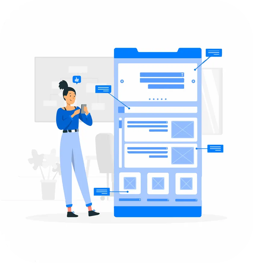 Ilustración de lenguajes de programación como HTML, CSS, JavaScript y otros utilizados en el desarrollo web.